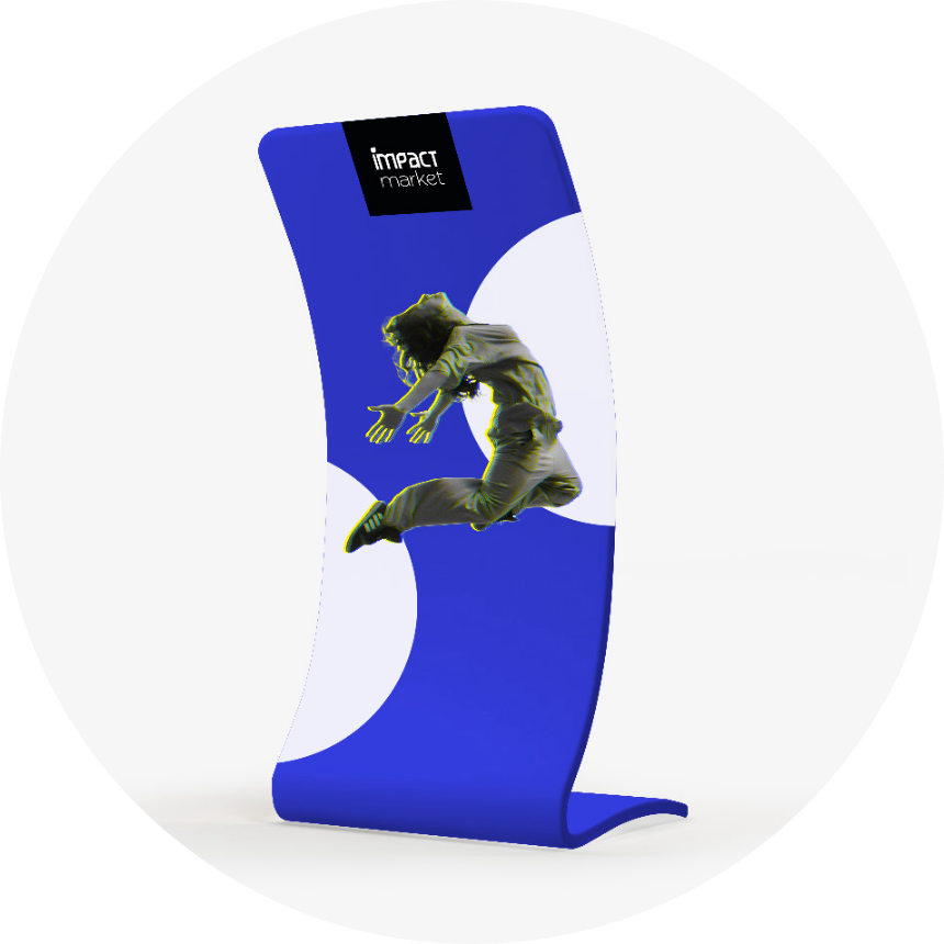totem publicitaire forme S