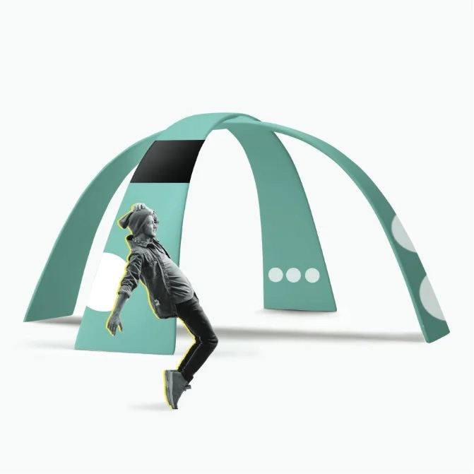 plv textile originale pour vos stands.