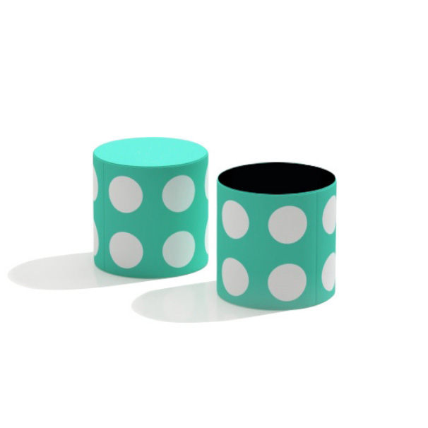 mobilier salon pouf rond