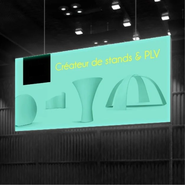 enseigne suspendue lumineuse 2 faces