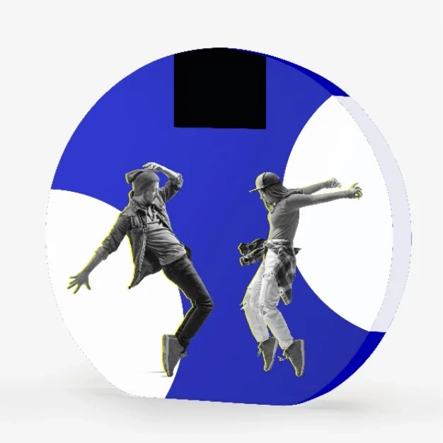 totem publicitaire forme ronde