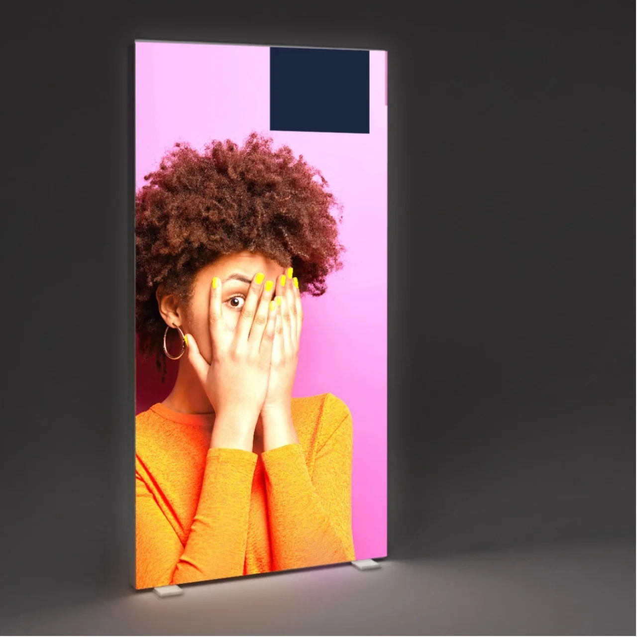 totem publicitaire lumineux double face