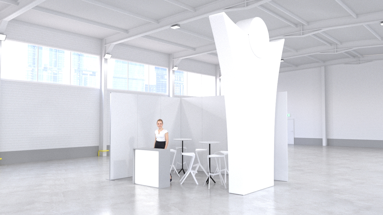 stand intérieur salon professionnel